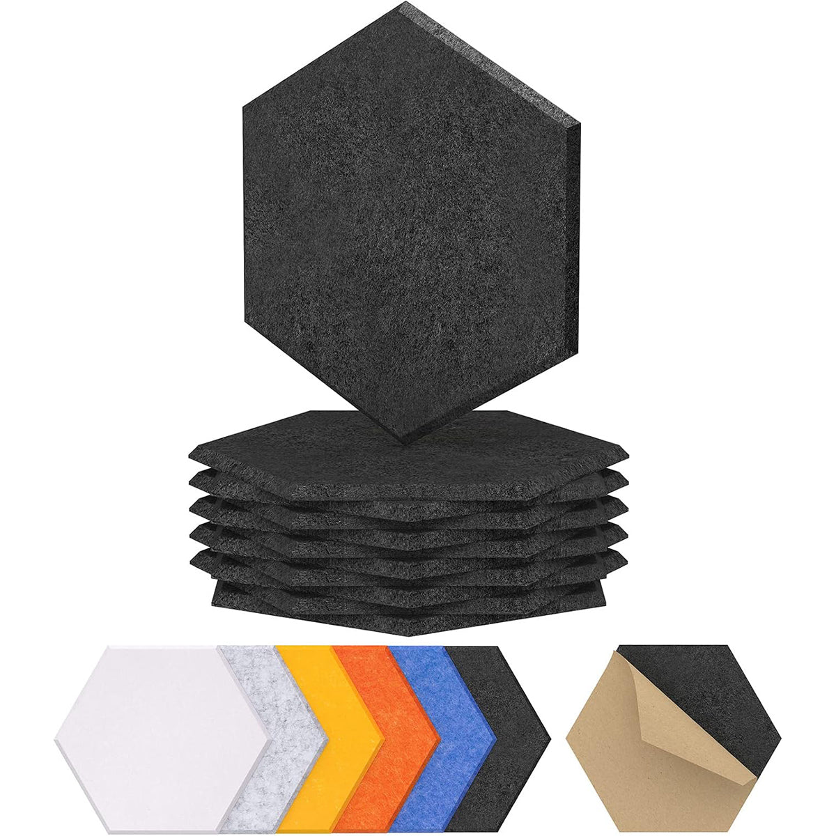 Hexagonale Akustikpaneele mit selbstklebender Rückseite