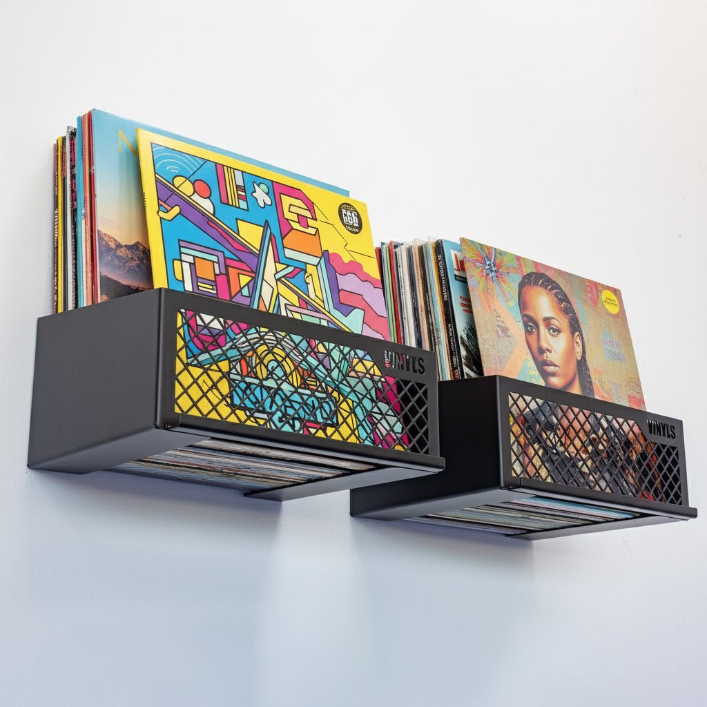 Schallplattenregal Wand — VINYLS Limited Edition x2 (120 LPs)