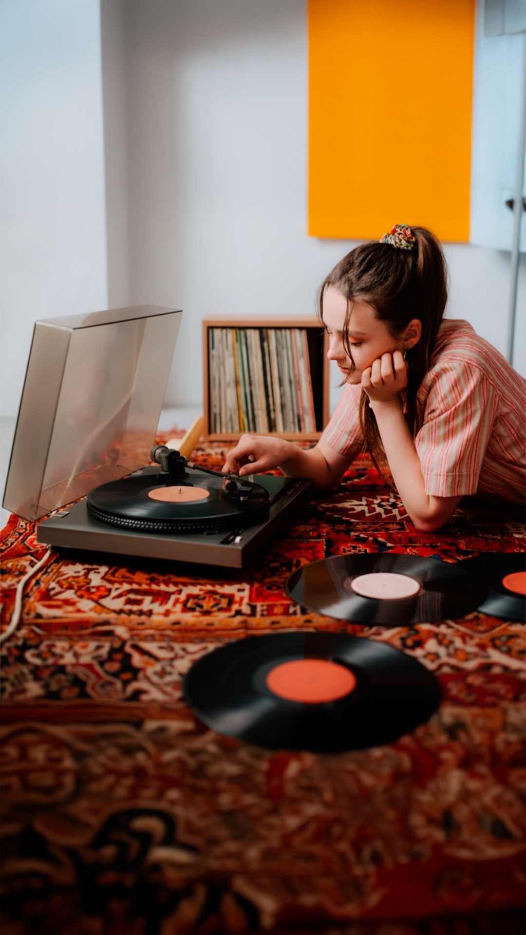 Turntable setup with vinyl records - troubleshooting skipping