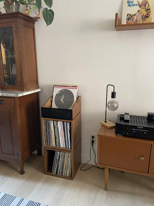 Vinyl Modular storage system with vinyl records