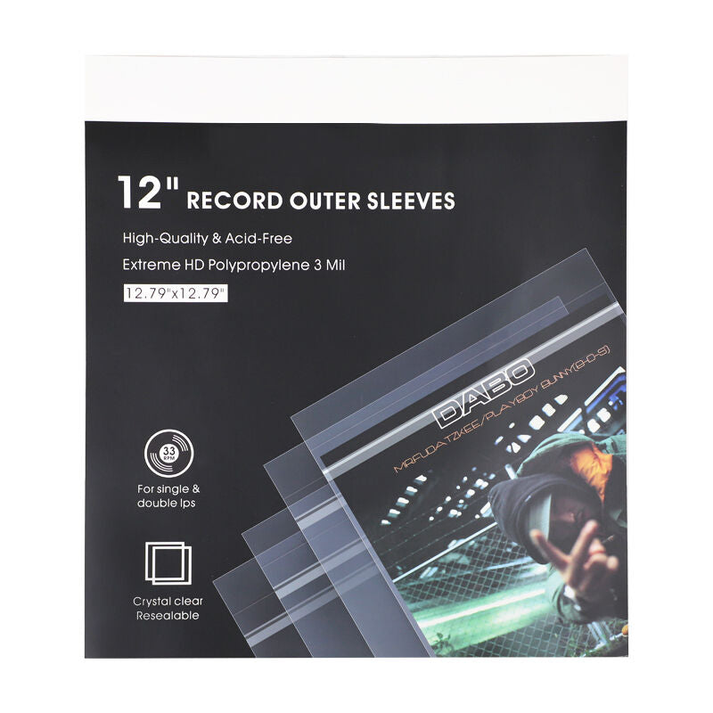 OPP outer sleeves 12 inch vinyl record protectors 25-pack — KTS