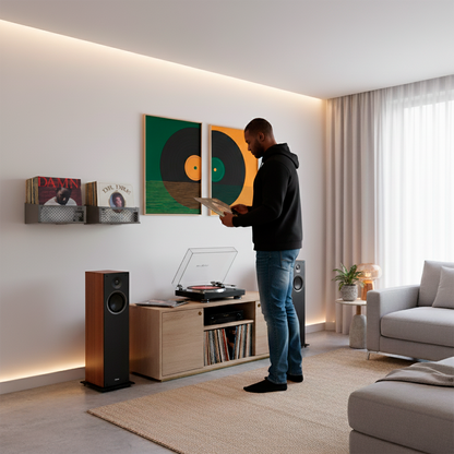 Flying Vinyl Record