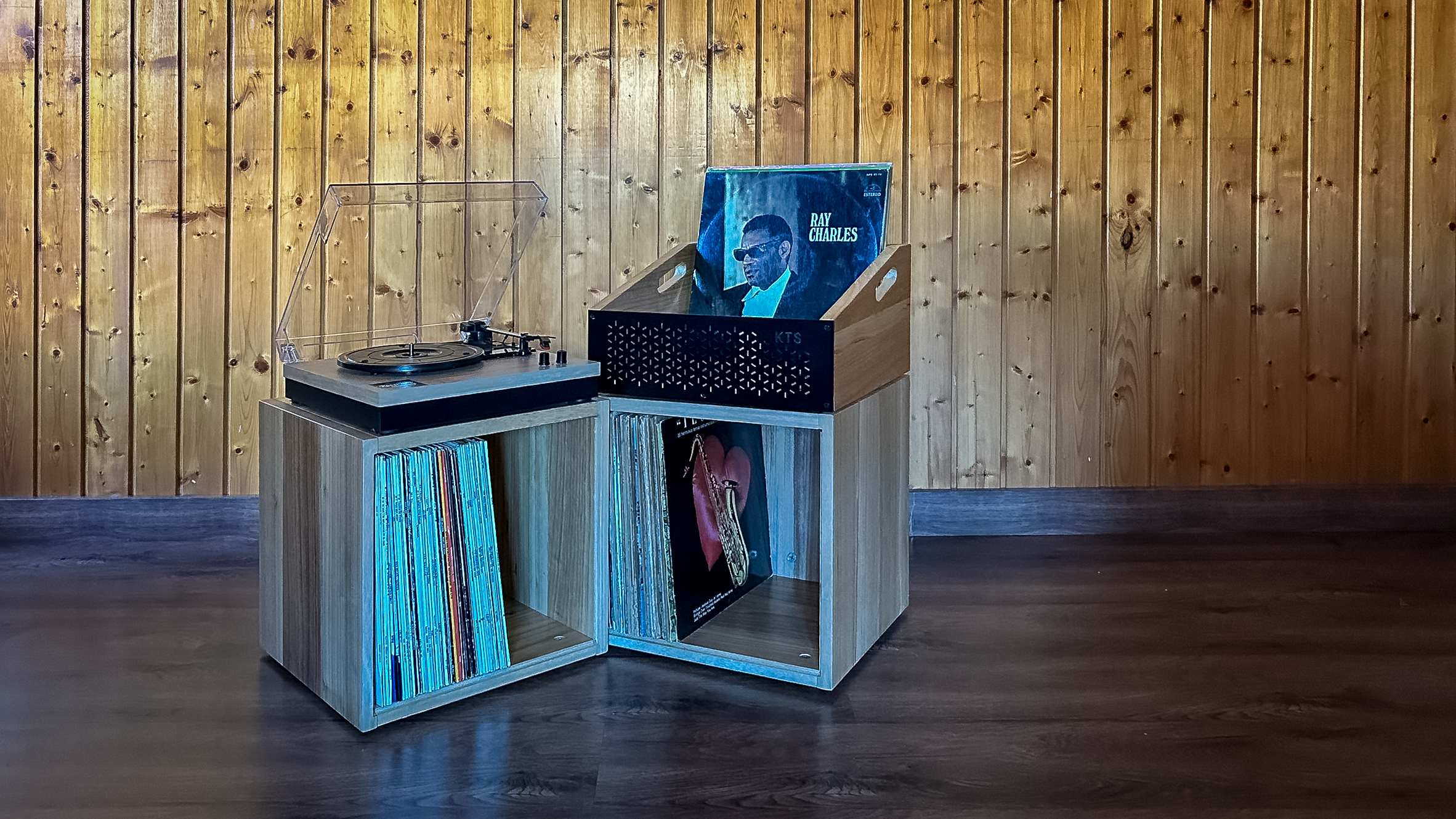 Load video: Muebles para discos de vinilo