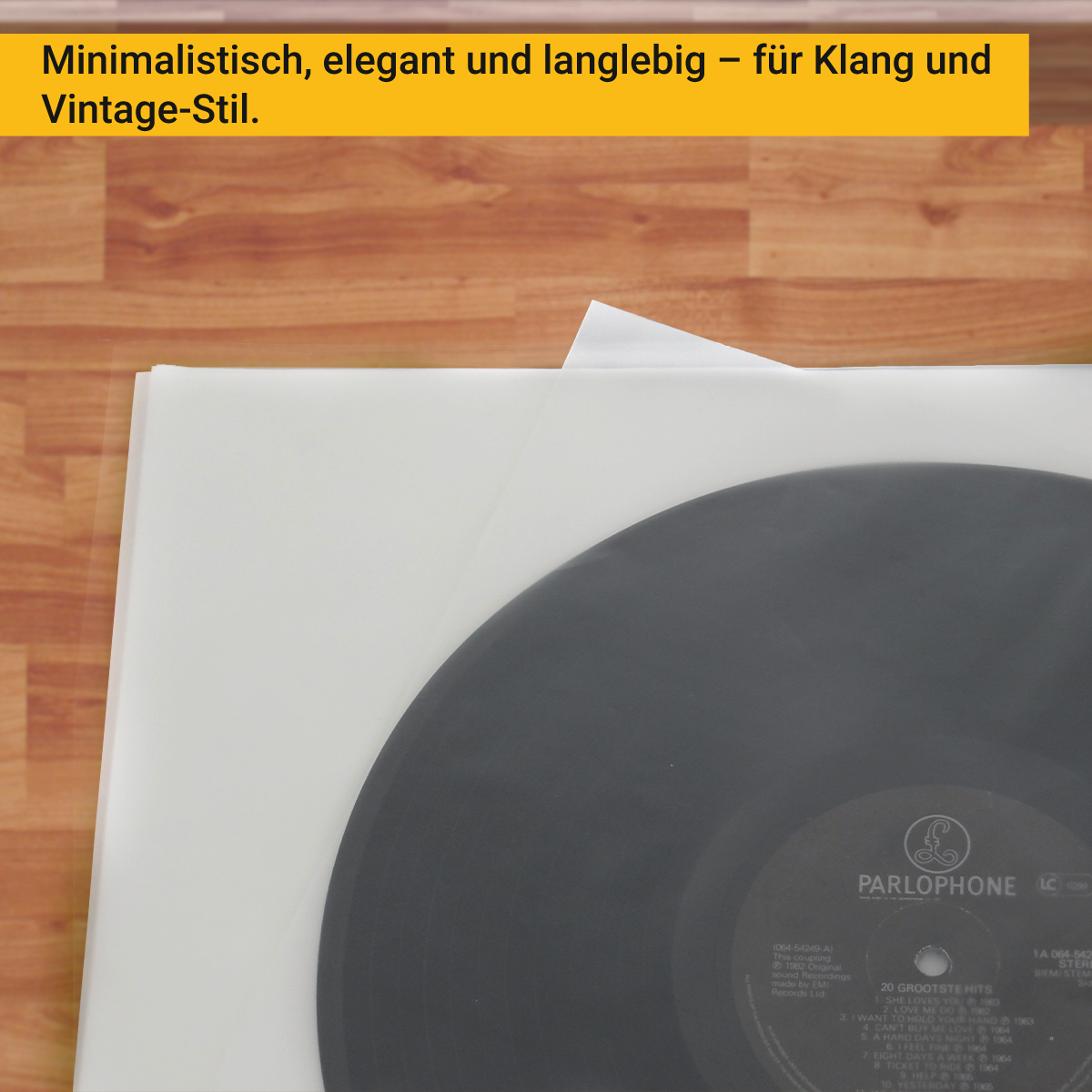 Bewahren Sie Schallplatten mit einer antistatischen Hülle auf, Schutz für Schallplatten, HDPE-Hülle für Schallplatten, Bewahren Sie Vinyl in einer antistatischen Hülle auf, Komplette Aufbewahrung von Schallplatten, Verhindern Sie Schäden an Schallplatten, Hüllen in Sammlerqualität