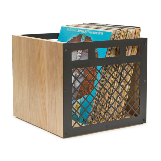 Vinyl Record Box Holds up to 50 Albums, Record Box Solid Wood