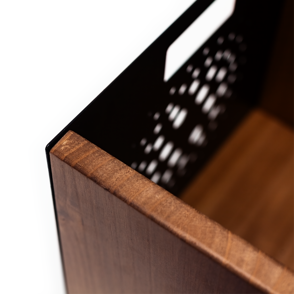 Vinyl Record Box - Orbital Walnut