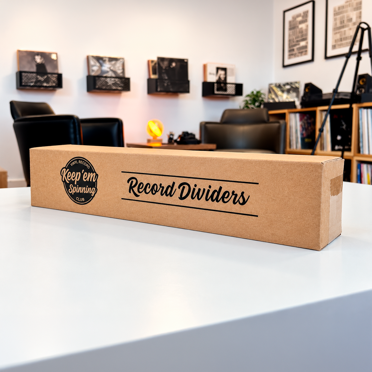 Keep 'em Spinning Record Dividers kraft box