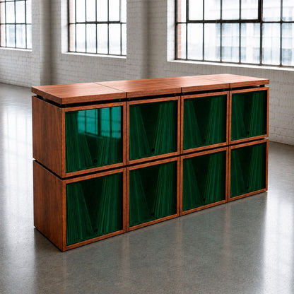 The Deck — Solid Wood Turntable Top for Modular Vinyl Cubes