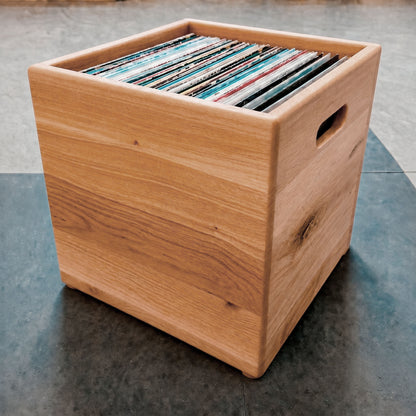 The Standard — Modular Solid Wood Vinyl Record Cube (Stackable, 50 LPs)