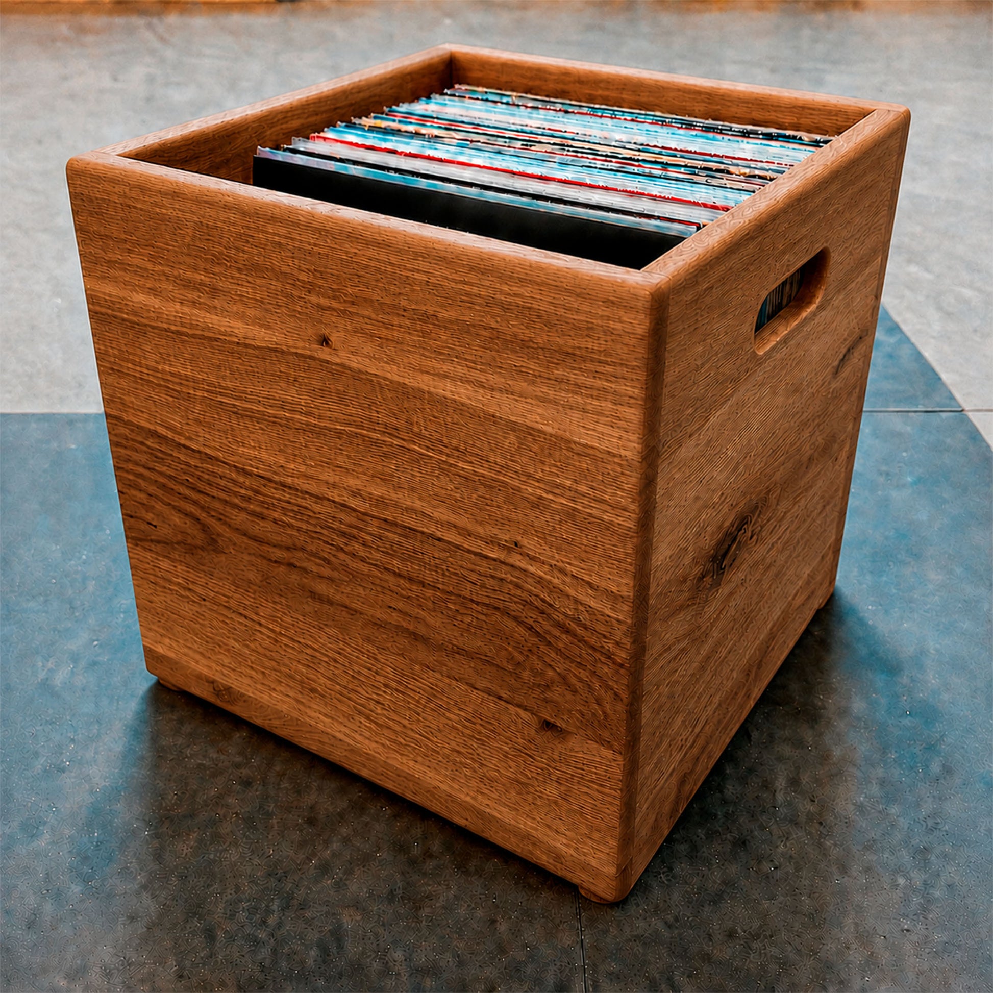 REVISAR: The Standard — Modular Solid Wood Vinyl Record Cube (Stackable, 50 LPs)