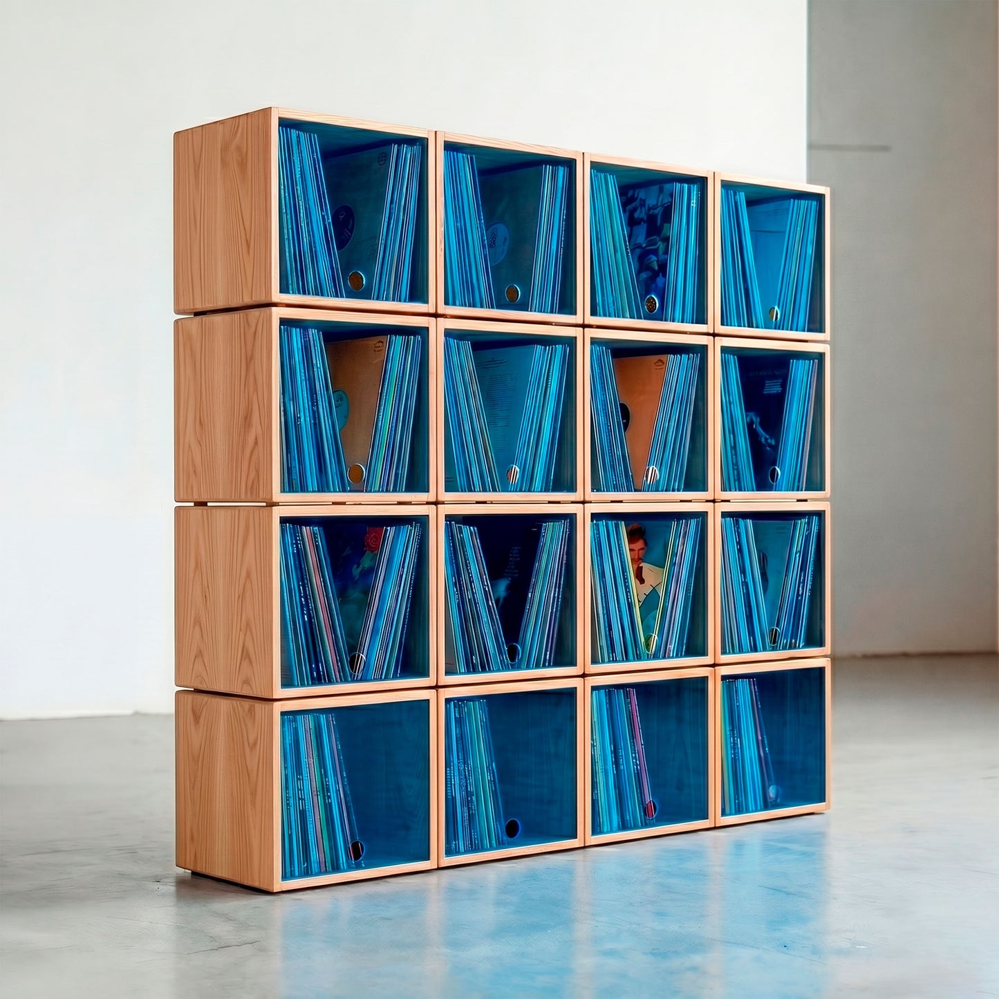 The Digger's Library x16 — Meuble Modulaire pour +800 Vinyles