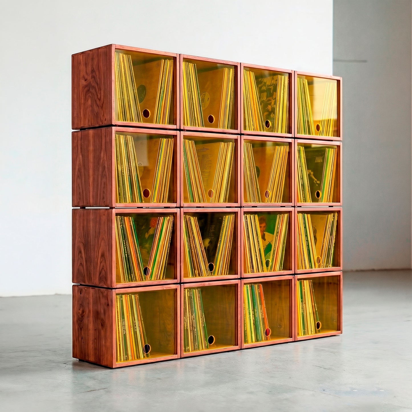 The Digger's Library x16 — Meuble Modulaire pour +800 Vinyles