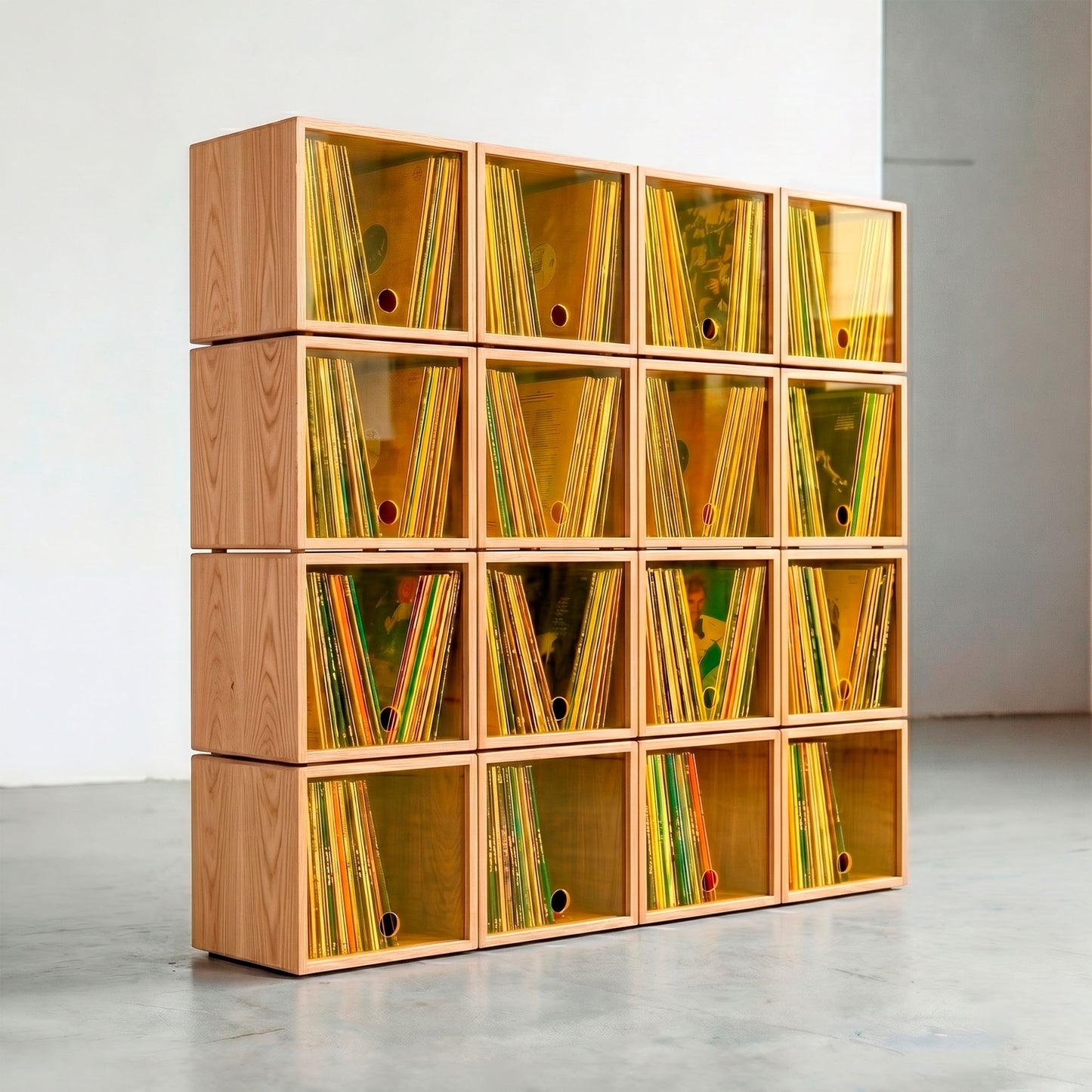 The Digger's Library x16 — Meuble Modulaire pour +800 Vinyles