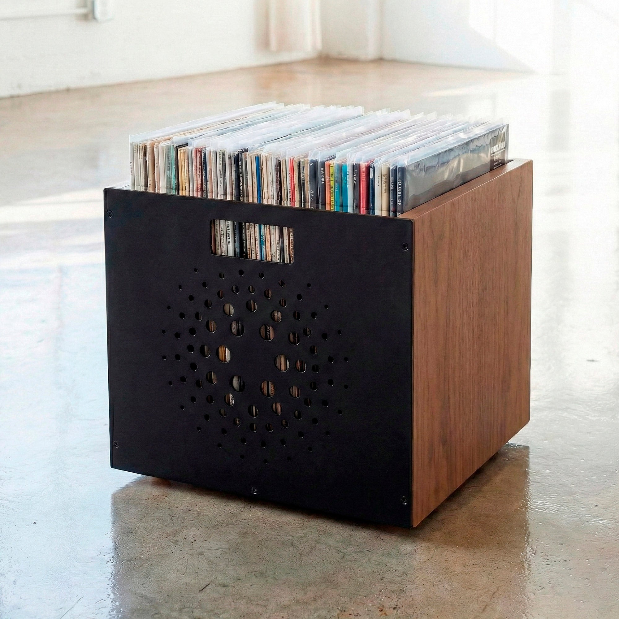 Orbit Box: Premium Vinyl Storage, Vintage Design (70 LPs) - Keep Them Spinning™