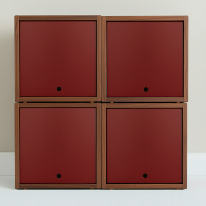 Vinyl Record Box Stax - Natur mit Weißem Deckel