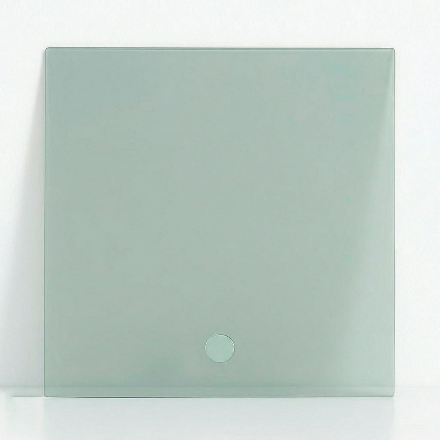 Tea Gray acrylic clip-on door for Vinyl Modular record storage cube on reflective surface