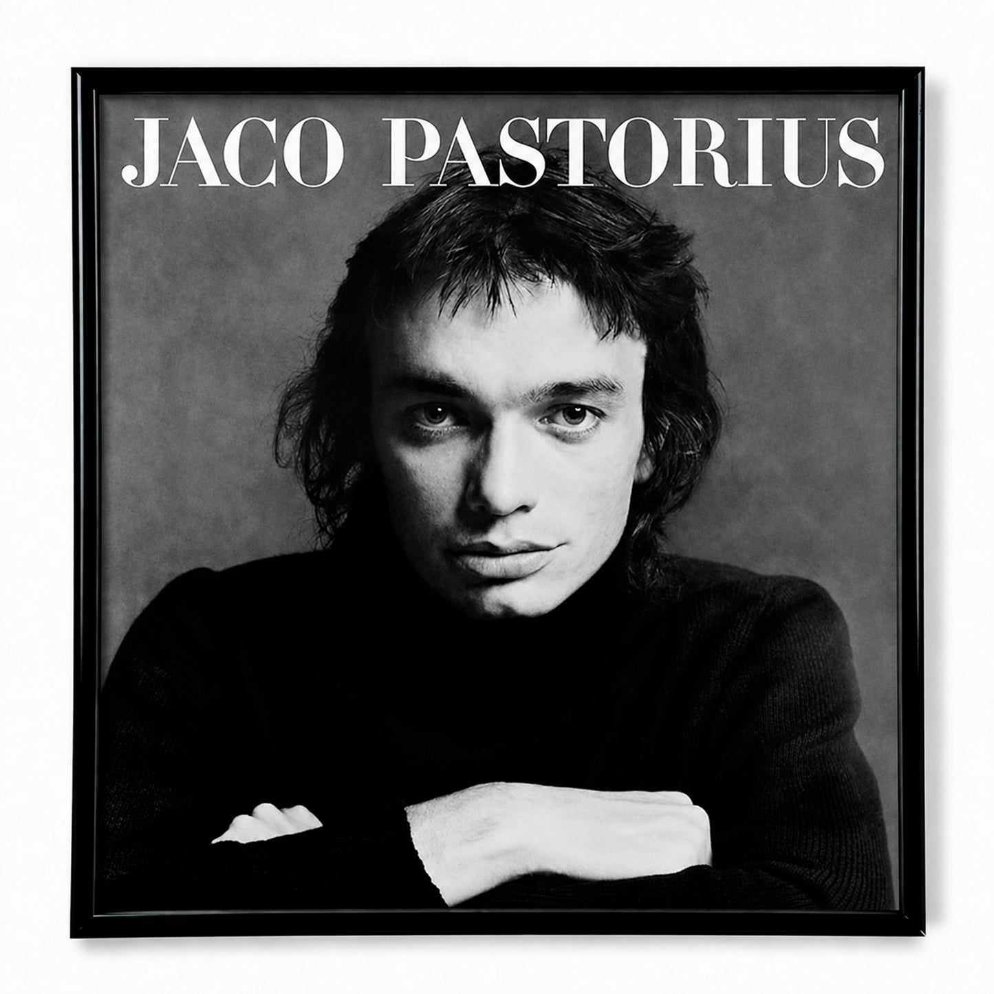 12-inch vinyl record frame displaying Jaco Pastorius album cover — Keep Them Spinning KTS