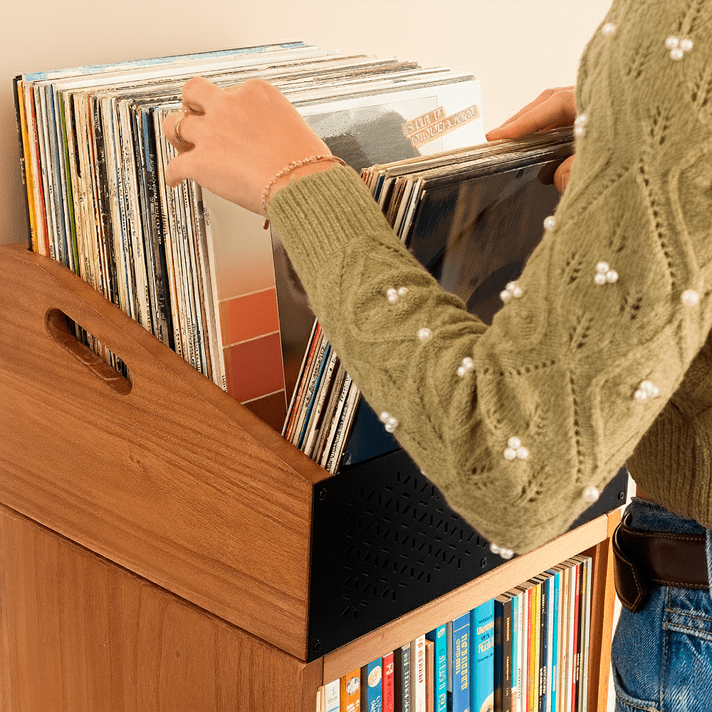 schallplatten aufbewahrung kiste Keep Them Spinning Modulares Schallplattensystem – 120+ LPs