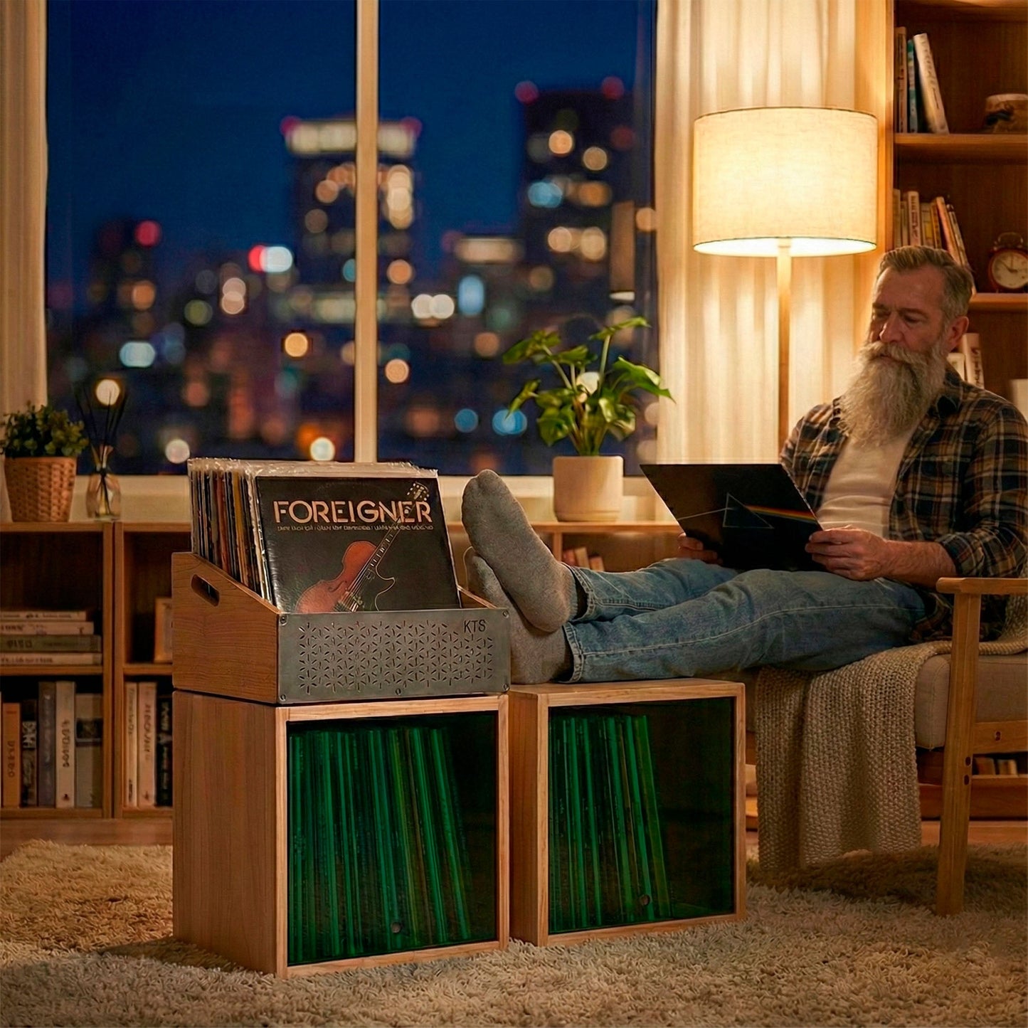 The Black Friday "Digger's Stack": Complete Vinyl Station (150+ LP Capacity) - Keep Them Spinning™