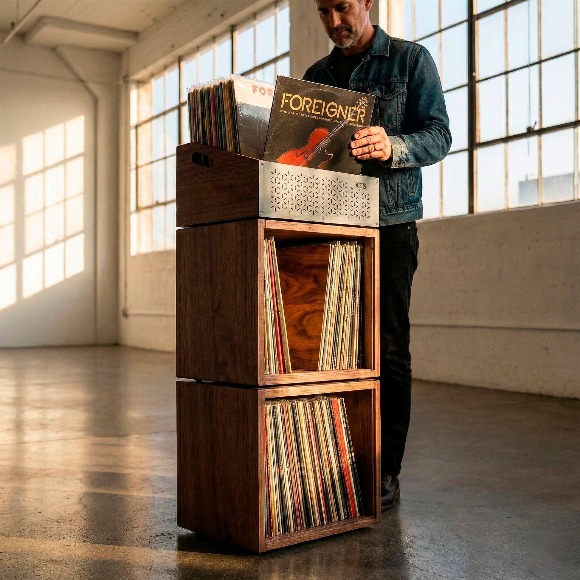 The Black Friday "Digger's Stack": Complete Vinyl Station (150+ LP Capacity) - Keep Them Spinning™