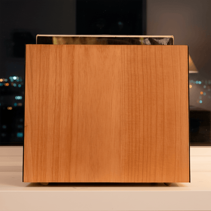 caja de madera para discos