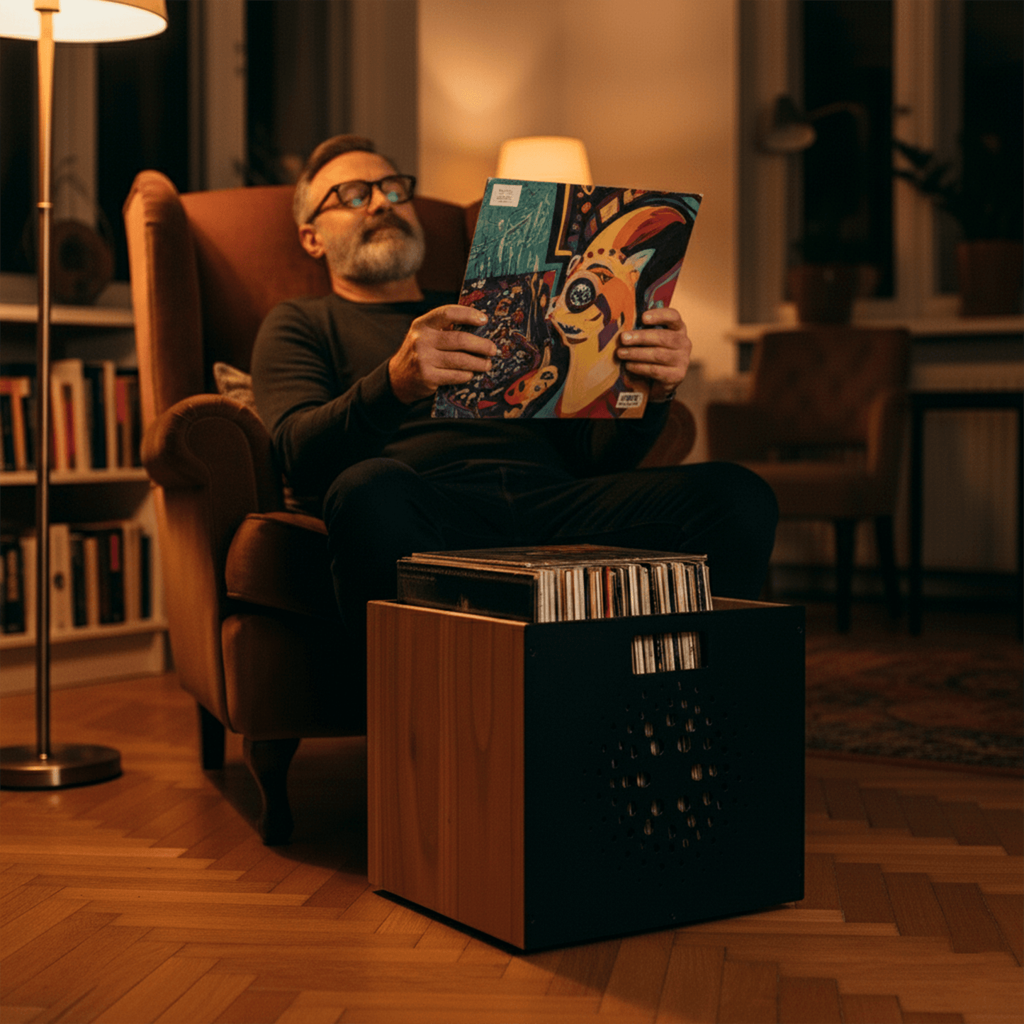 caja para coleccionistas de vinilos