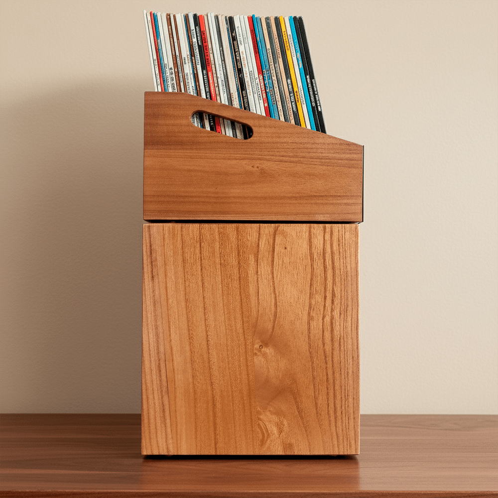 estantería disco de vinilo