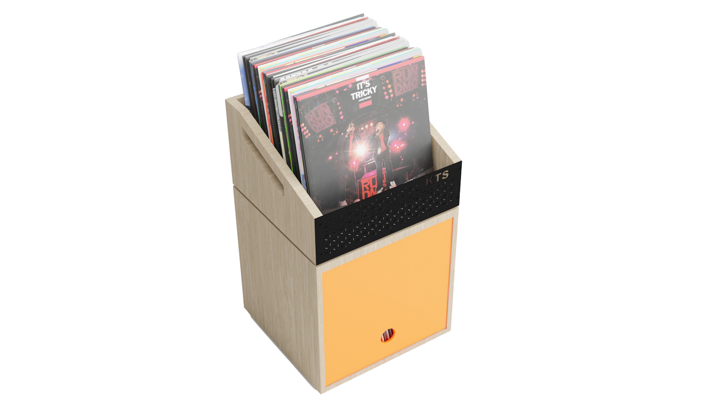 Vinyl-Aufbewahrungsbox aus Massivholz für 50 Schallplatten - Schutz und Komfort für Deine Lieblingsmusik